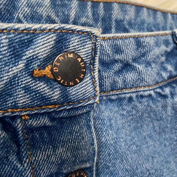 NWOT AUTHENTIC DENIM Women 12 The Denim Button-Front Pencil Skirt - Picture 3 of 5